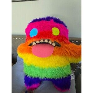 Fuggler Bigg Fugg Stripey Rainbow Monster Zuru 18 Inch Plush OOGAH BOOGAH Pride